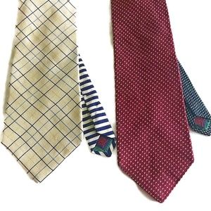 Vintage Tommy Hilfiger Silk Dual Fabric Ties (2)